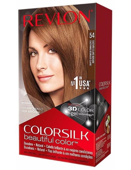 Revlon Kit Tinte Colorsilk 54 Castaño Claro Dorado