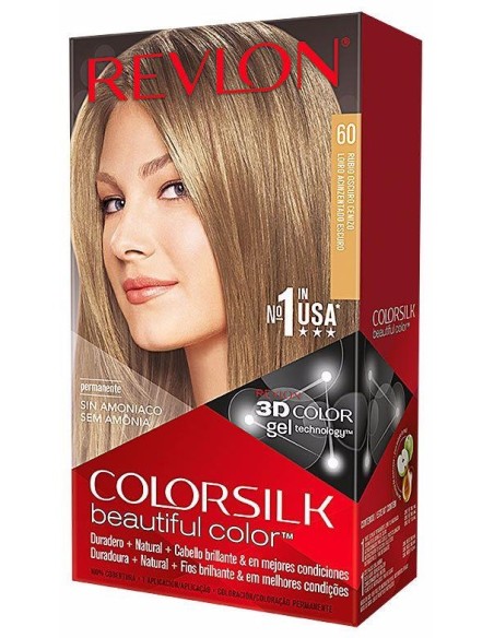 Revlon Kit Tinte Colorsilk 60 Rubio Oscuro Cenizo