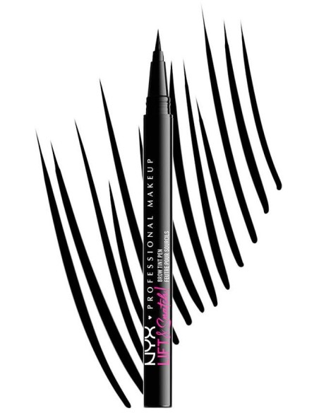 Nyx Makeup Lift %26 Snatch Lápiz De Cejas Negro 1Ud