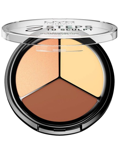Nyx 3 Steps To Sculpt Face Sculpting Palette Light 3X5G
