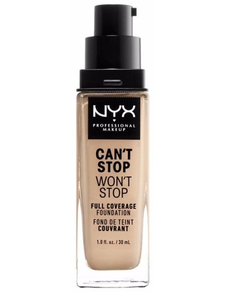Nyx Can'T Stop Won'T Stop Full Coverage Foundation Nude 30 Ml