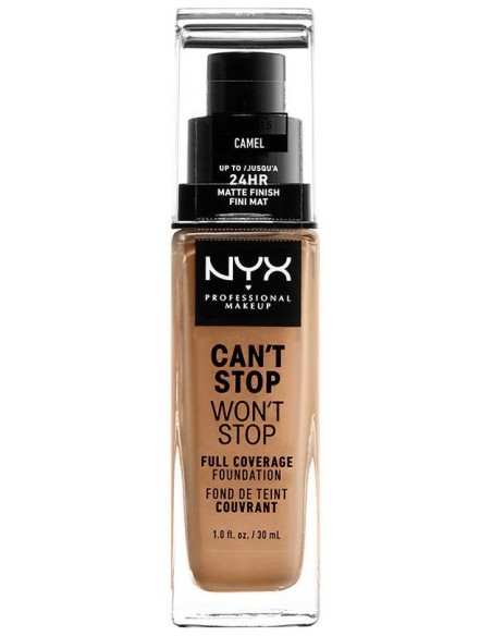 Nyx Can'T Stop Won'T Stop Full Coverage Foundation Camel 30Ml
