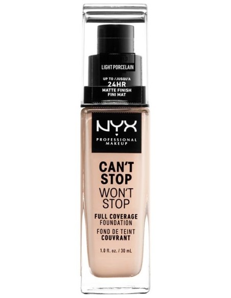 Nyx Can'T Stop Won'T Stop Full Coverage Foundation Light Porcel