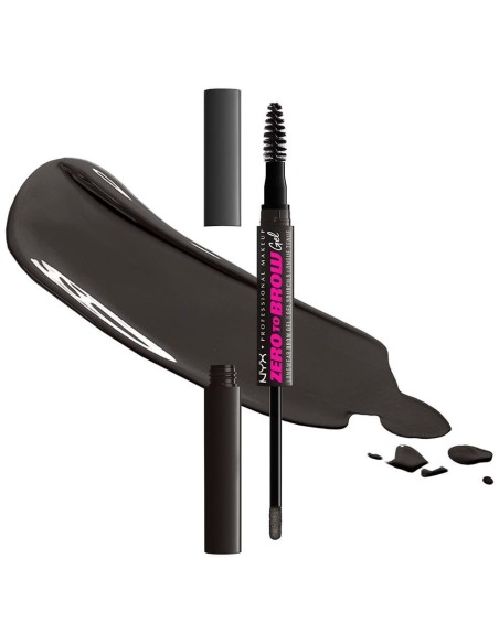 Nyx Zero To Brow Gel Nro 08 Black 2Ml