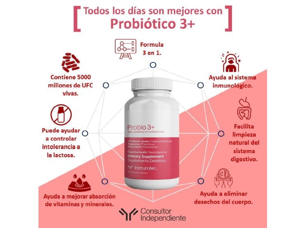 Immunocal Probio3+ Arándano 30 cápsulas
