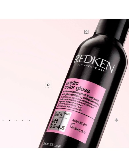 Acidic Color Gloss Tratamiento De Brillo Del Vidrio Activado 237 Ml