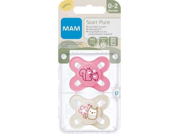 MAM Chupete Original Start 0-2 Silicona Rosa
