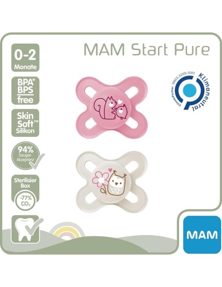 MAM Chupete Original Start 0-2 Silicona Rosa