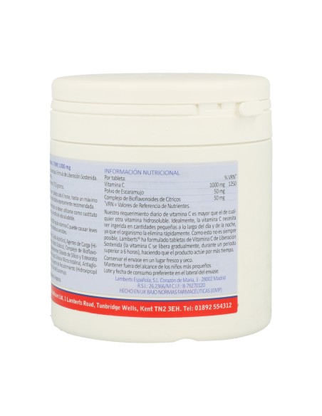 Lamberts Vitamina C-Time 1000 mg 180 cápsulas