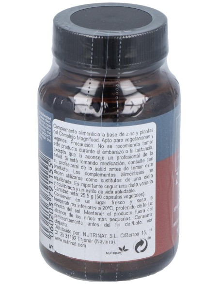 Terranova Zinc 15 Mg Complex 50 Cápsulas