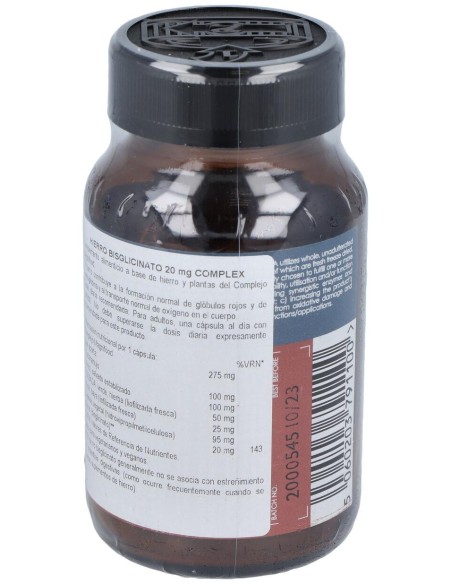 Terra Nova Hierro Bisciglinato 20Mg 100Caps