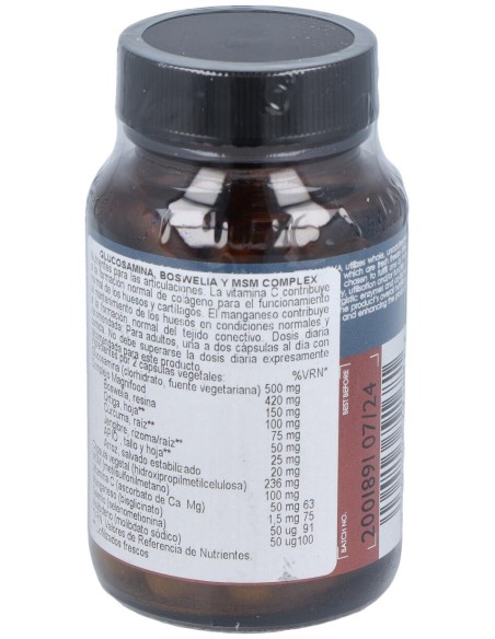 Glucosamina,Boswelia Y Msm Complex 50Vcap.