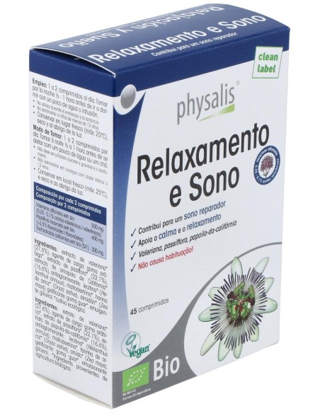 Physalis Relajación Y Sueño Bio 45 Comprimidos
