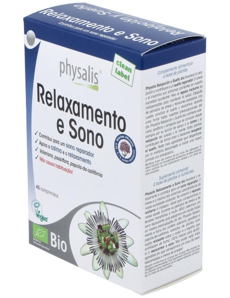 Physalis Relajación Y Sueño Bio 45 Comprimidos