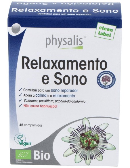 Physalis Relajación Y Sueño Bio 45 Comprimidos