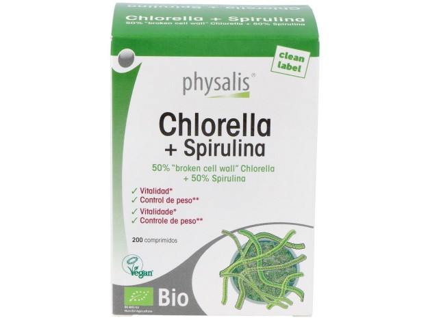 Physalis Chlorella Y Espirulina Bio 200Comp