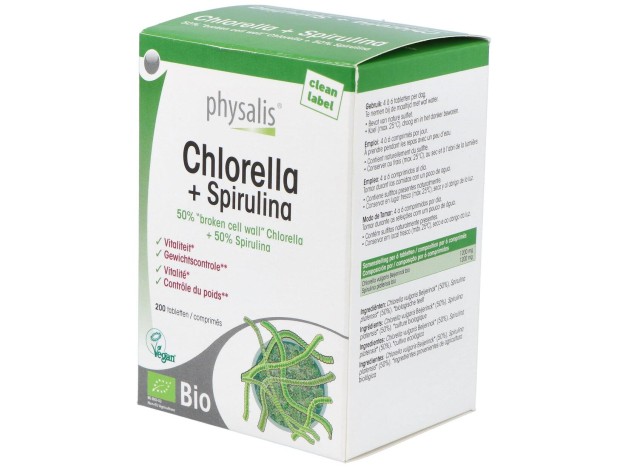 Physalis Chlorella Y Espirulina Bio 200Comp