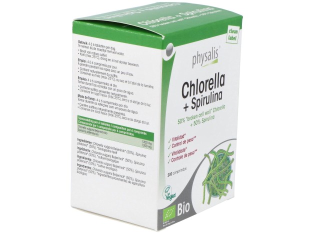 Physalis Chlorella Y Espirulina Bio 200Comp