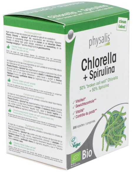 Physalis Chlorella Y Espirulina Bio 200Comp