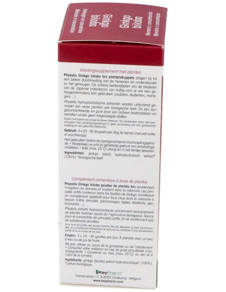 Physalis Ginkgo Biloba Extracto Hidroalcoholico Bio 100Ml