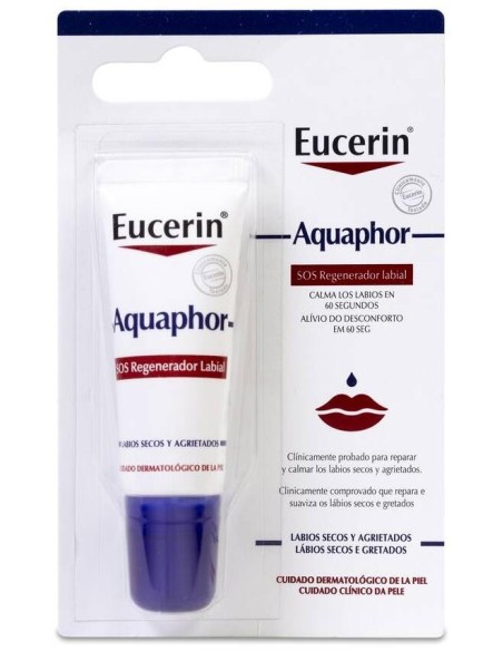 Eucerin Sos Regenerador Labial Aquaphor, 10 Ml