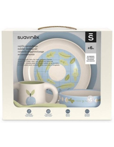 Suavinex Vajilla De Aprendizaje Verde +6 Meses, 1 Ud