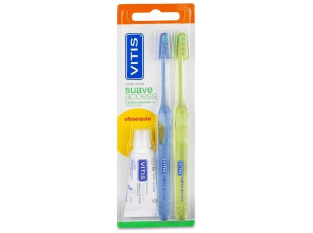 Pack Suave Acces 2 Cepillos Pasta Anticaries 15Ml.