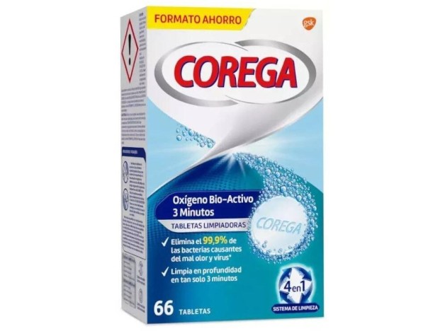 Corega Oxígeno Bio Activo 3 Minutos Tabletas...