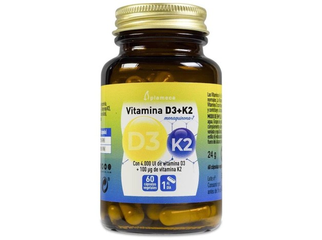 Plameca Vitamina D3 + K2, 60 Cápsulas Vegetales
