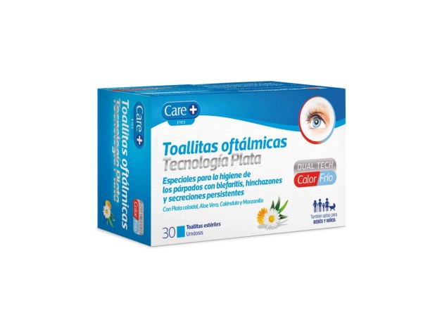 Care+ Toallitas Oftálmicas Estéril Plata, 30...