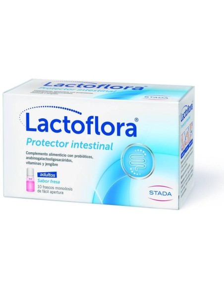 Lactoflora Protector Intestinal Adultos Sabor Fresa 10 Frascos