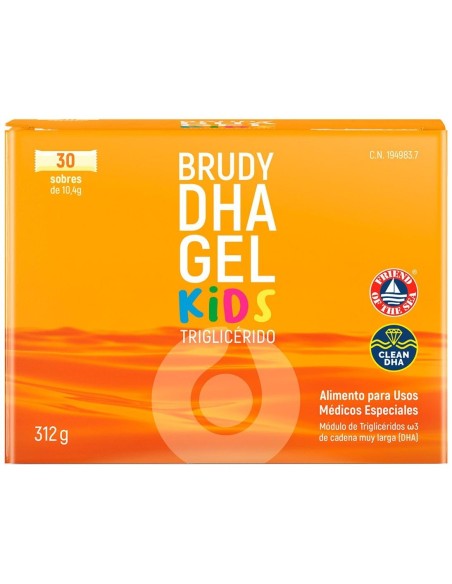 Brudy Dha Gel Kids, 30 Sobres
