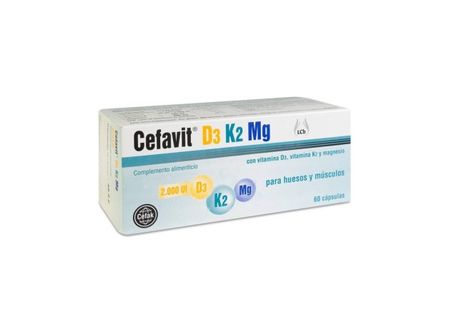 Cefavit Vitaminas D3 Y K2, 60 Cápsulas