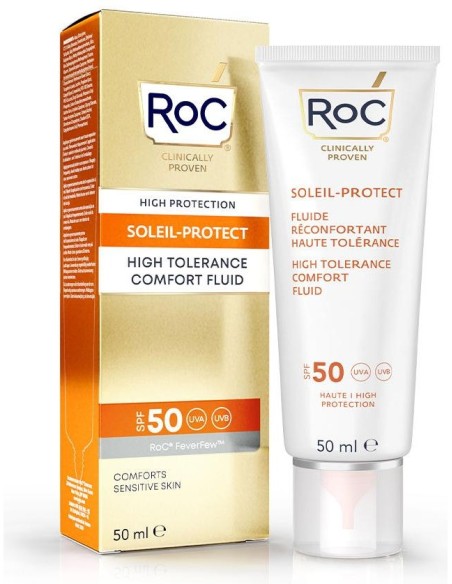 Roc Soleil Protect Fluido Dermo-Calmante Spf 50, 50 Ml