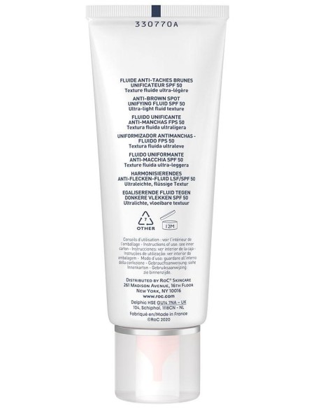 Roc Soleil Protect Fluido Unificante Anti-Manchas Spf 50+, 50 Ml