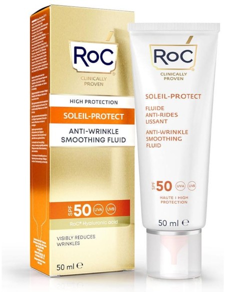 Roc® Soleil-Protect Fluido Antiarrugas Alisador Spf50+ 50Ml