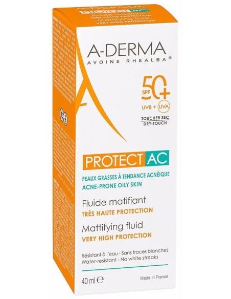 A-Derma Crema Fotoprotectora Matificante Spf50 Para Pieles Grasas 40Ml
