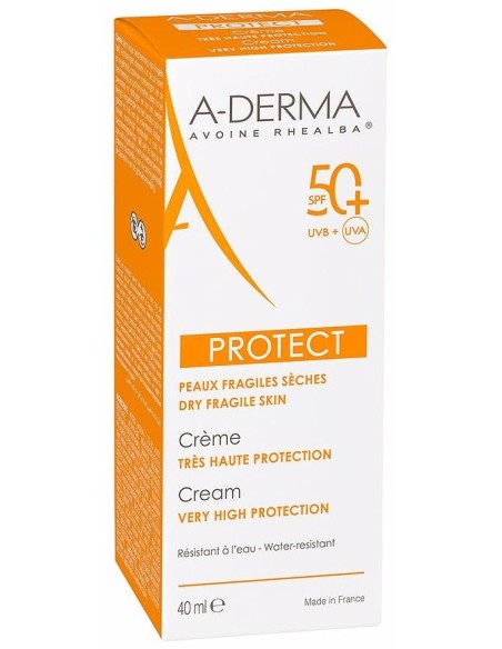 A-Derma Protect Crema Fotoprotectora Spf50+, 40 Ml