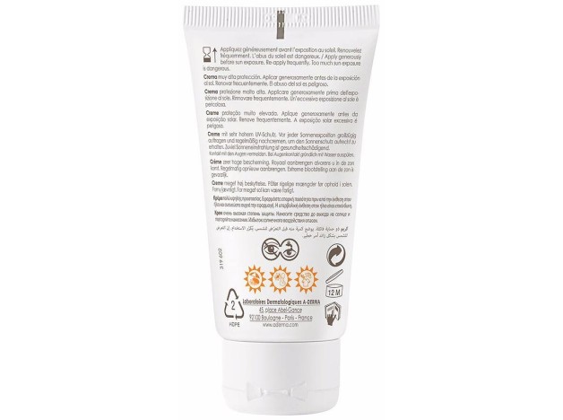 A-Derma Protect Crema Fotoprotectora Spf50+, 40 Ml