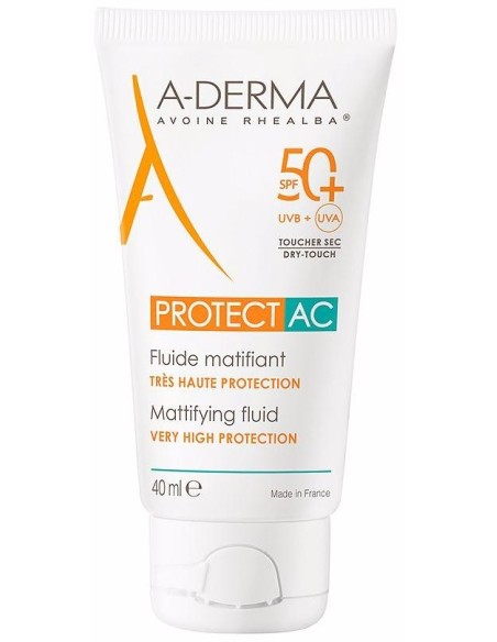 A-Derma Crema Fotoprotectora Matificante Spf50 Para Pieles Grasas 40Ml