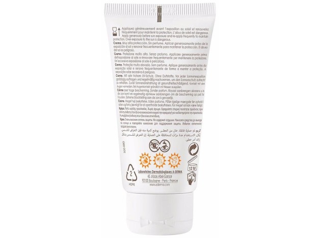 A-Derma Protect Crema Solar Sin Perfume Spf50+...