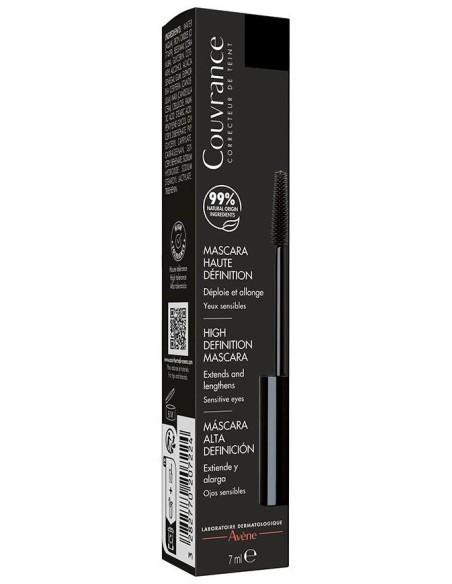 Couvrance Máscara De Pestañas De Alta Definición Black 7 Ml