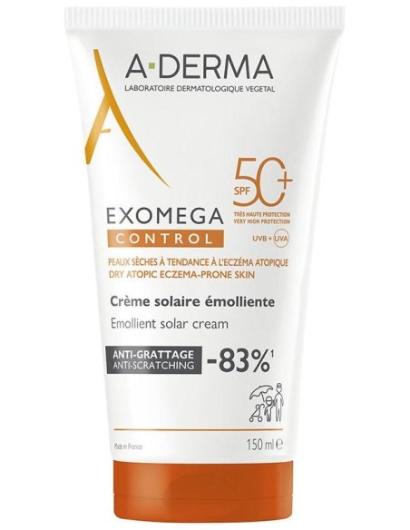 Exomega Control Crema Solar Emoliente Spf50+ 150 Ml
