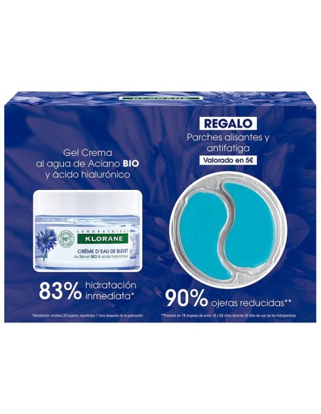 Klorane Gel Crema Al Agua De Aciano Bio 50Ml + Parches Alisantes Antifatiga