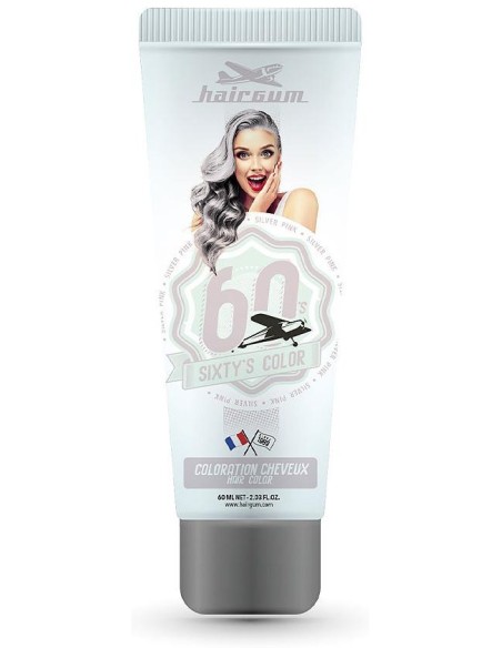 Hairgum Sixty'S Color Hair Color Silver Pink 60Ml