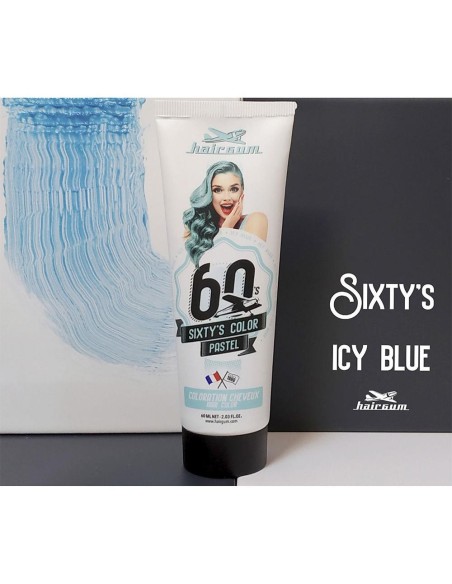 Hairgum Sixty'S Color Hair Color Icy Blue 60Ml
