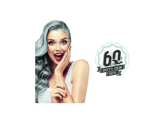 Hairgum Sixty'S Color Hair Color Icy Blue 60Ml