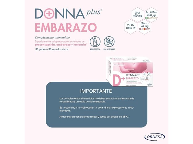 Donnaplus Embarazo 30 Cápsulas + 30 Perlas