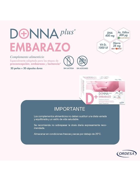 Donnaplus Embarazo 30 Cápsulas + 30 Perlas
