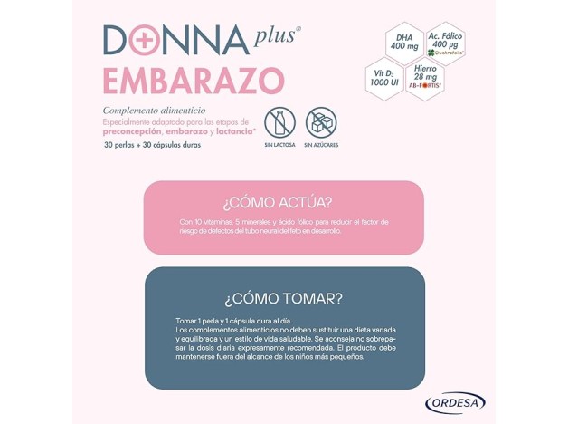 Donnaplus Embarazo 30 Cápsulas + 30 Perlas
